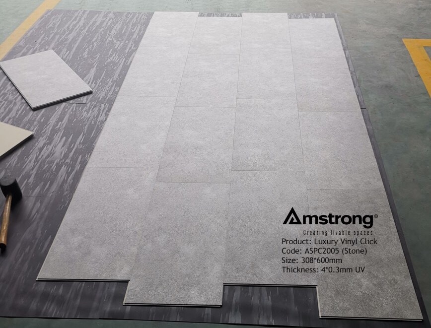 sàn nhựa hèm khóa vân đá 2005 amstrong