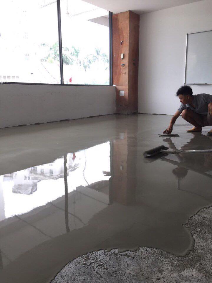 mặt sàn thi công vữa sang phẳng