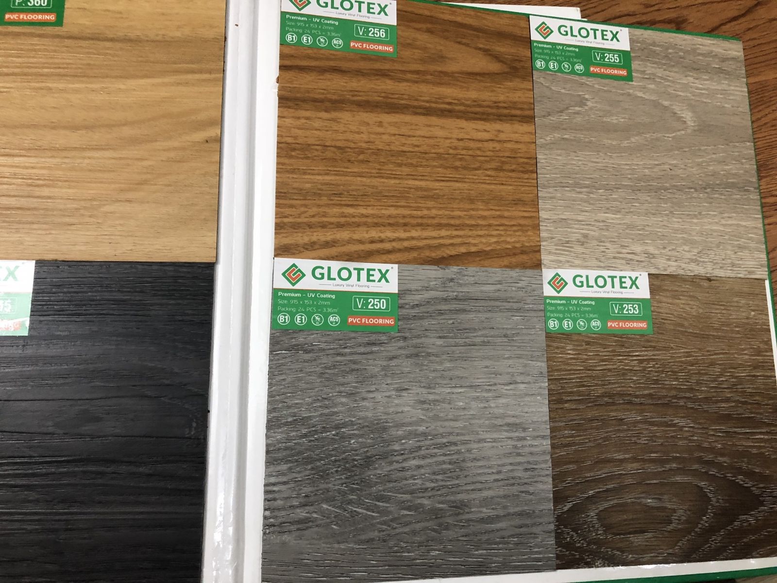 sàn nhựa vân gỗ glotex