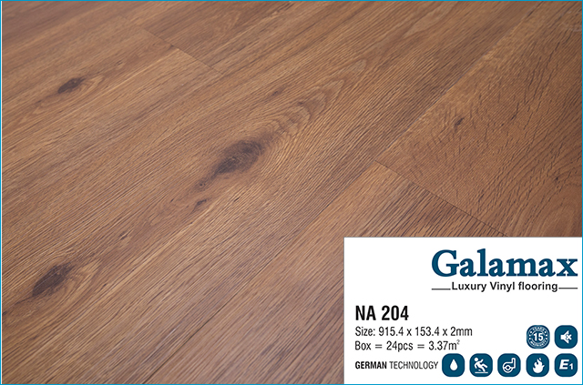 Sàn nhựa giá rẻ Galamax giả gỗ Na 204