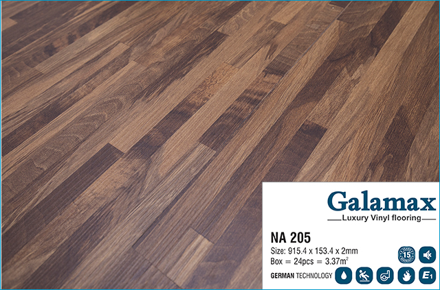 Sàn nhựa giá rẻ Galamax giả gỗ Na 205