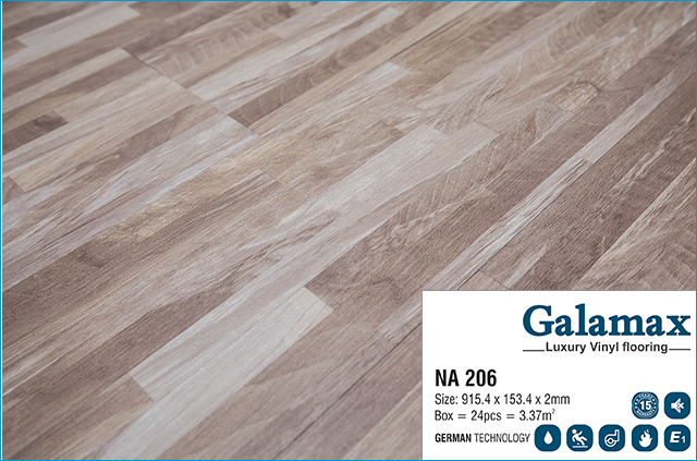Sàn nhựa giá rẻ Galamax giả gỗ Na 201
