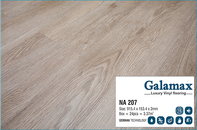 Sàn nhựa giá rẻ Galamax giả gỗ Na 207