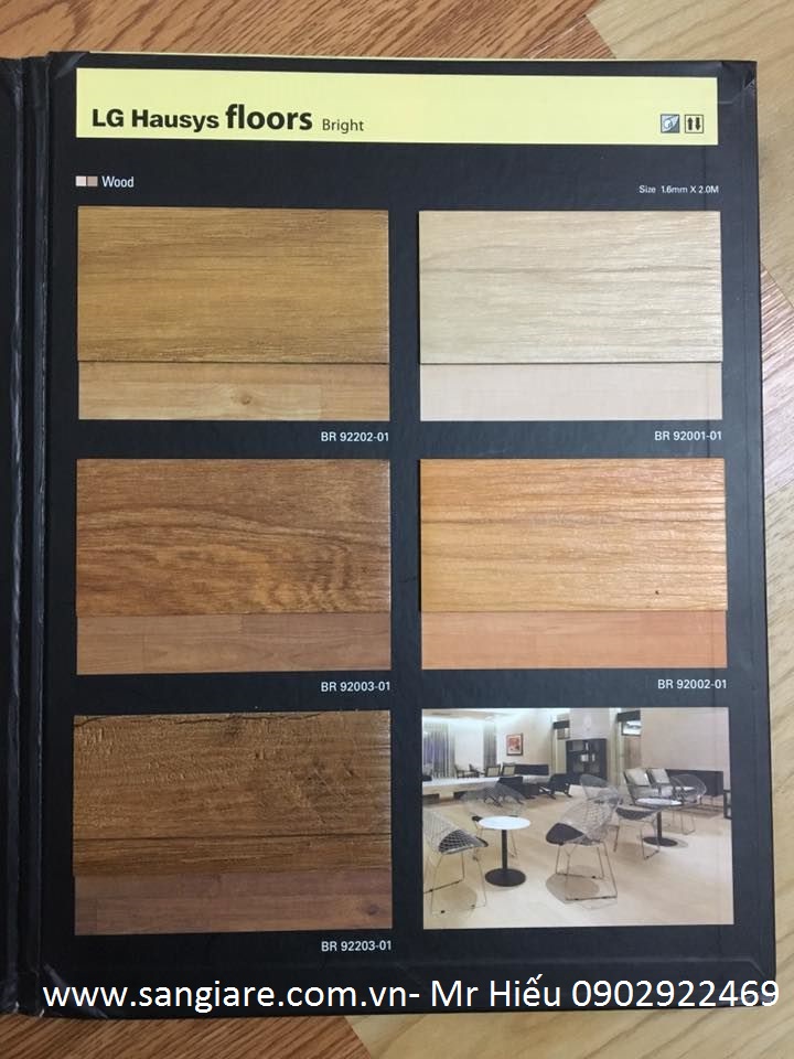 Sàn vinyl  kháng khuẩn LG Hausys floors vân gỗ.