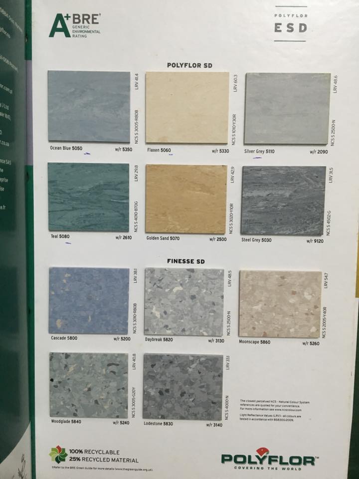 vinyl polyflor esd chống tĩnh điện cho bệnh viện 