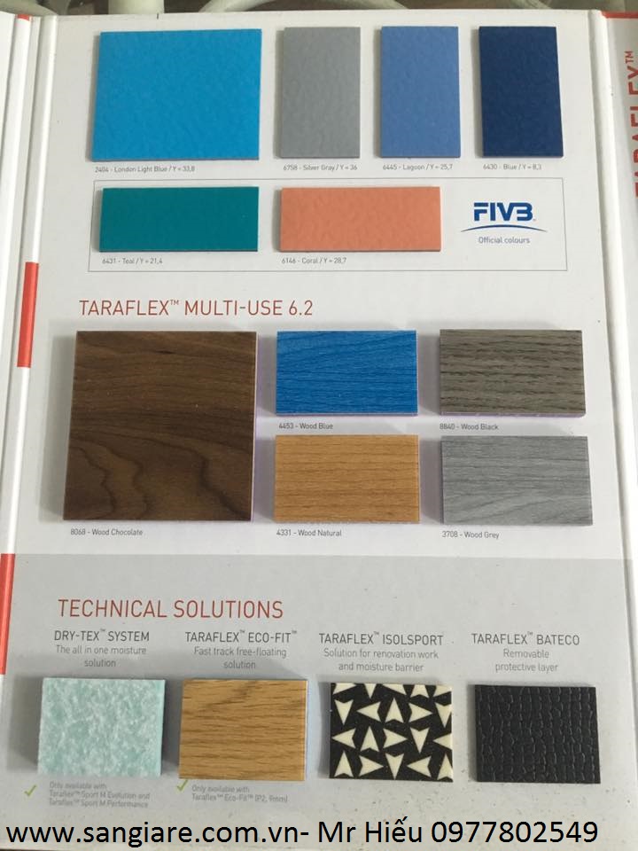sàn vinyl thể thao đa năng gerflor Taraflex