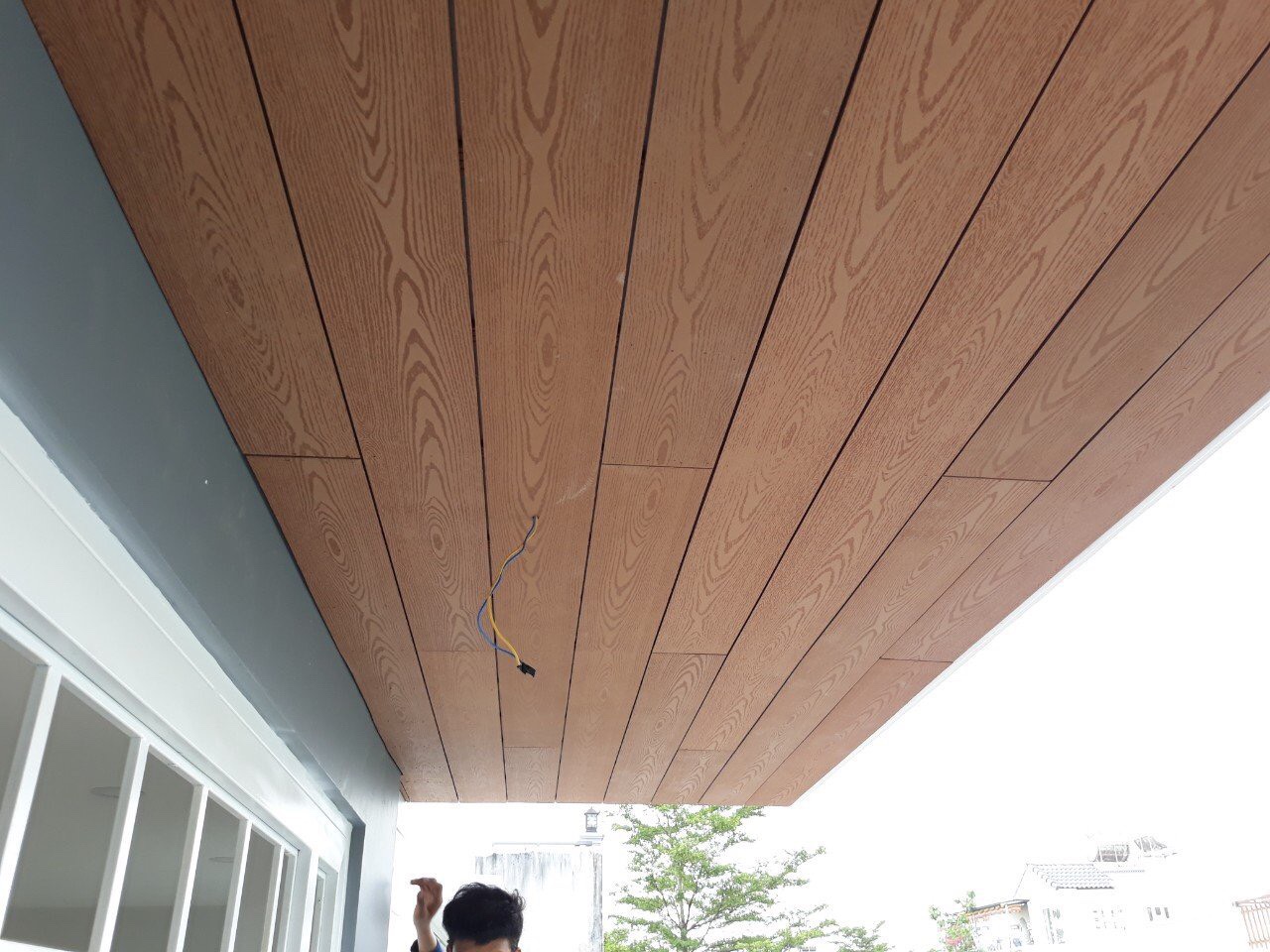 Sàn gỗ nhựa ngoài trời  ốp trần 